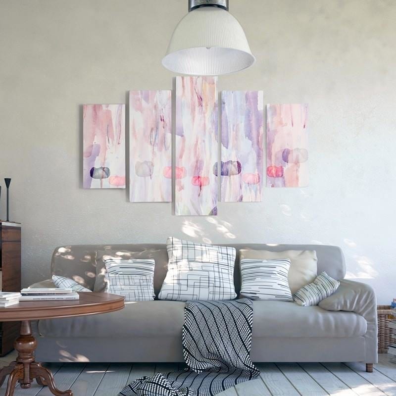 Kanva no 5 daļām - Type A, 1 Pastel Abstract  Home Trends DECO