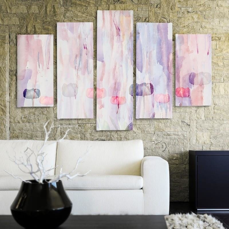 Kanva no 5 daļām - Type A, 1 Pastel Abstract  Home Trends DECO