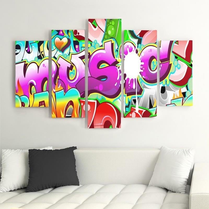 Kanva no 5 daļām - Type A, 2 Abstraction Subtitles Home Trends DECO