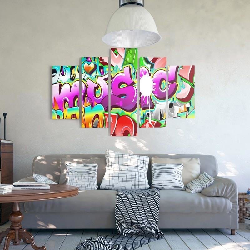 Kanva no 5 daļām - Type A, 2 Abstraction Subtitles Home Trends DECO