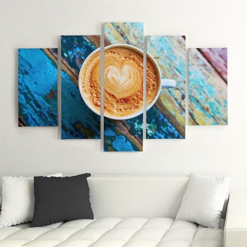 Kanva no 5 daļām - Type A, 2 Coffee Home Trends DECO