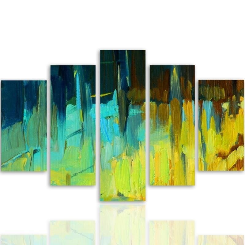 Kanva no 5 daļām - Type A, Abstract Landscape 2 Home Trends DECO