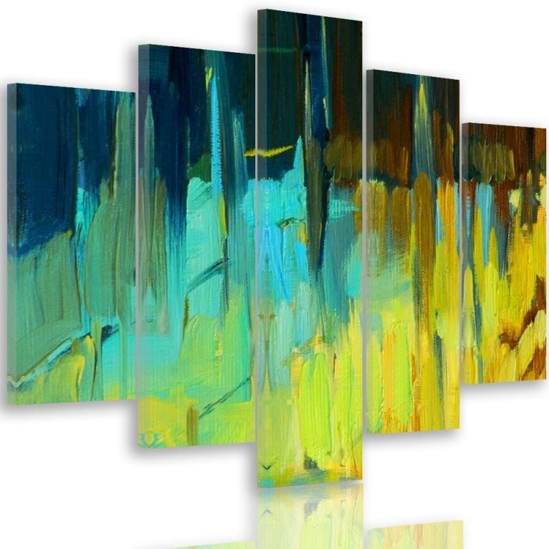 Kanva no 5 daļām - Type A, Abstract Landscape 2 Home Trends DECO