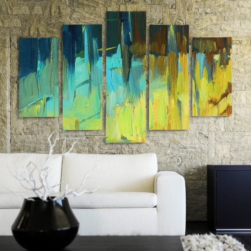 Kanva no 5 daļām - Type A, Abstract Landscape 2  Home Trends DECO