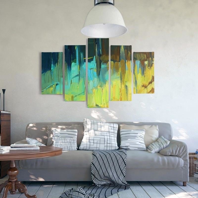 Kanva no 5 daļām - Type A, Abstract Landscape 2  Home Trends DECO