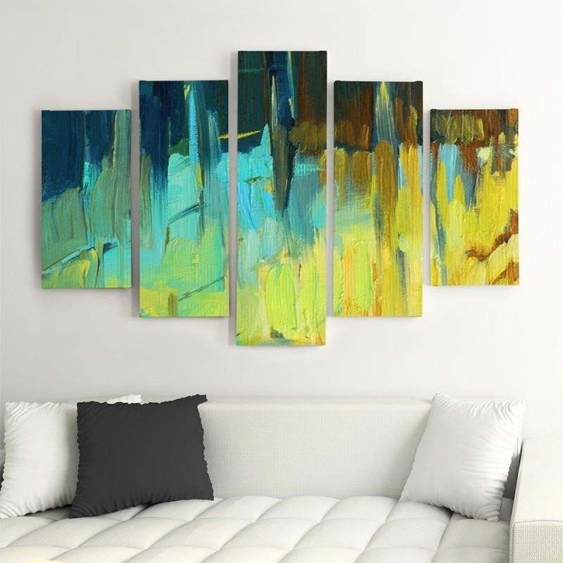 Kanva no 5 daļām - Type A, Abstract Landscape 2  Home Trends DECO