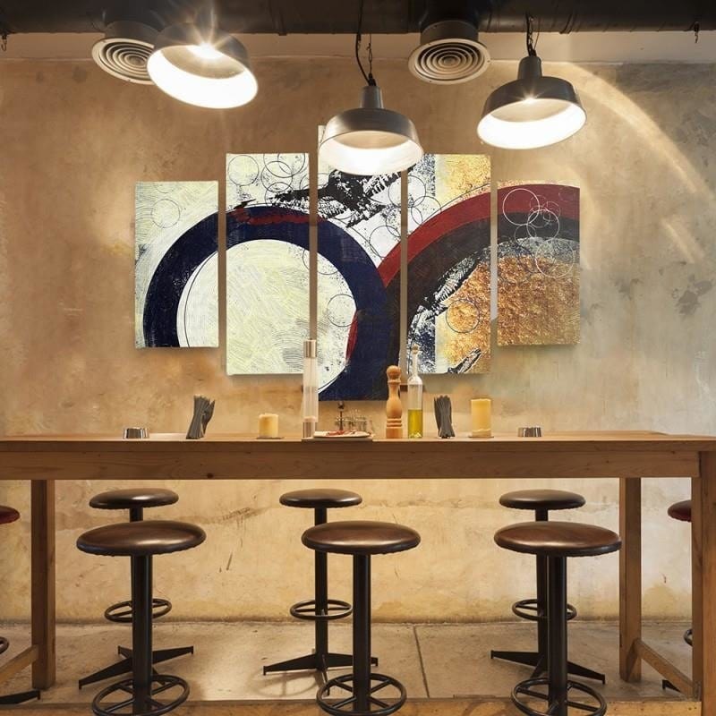 Kanva no 5 daļām - Type A, Abstract Wheels  Home Trends DECO