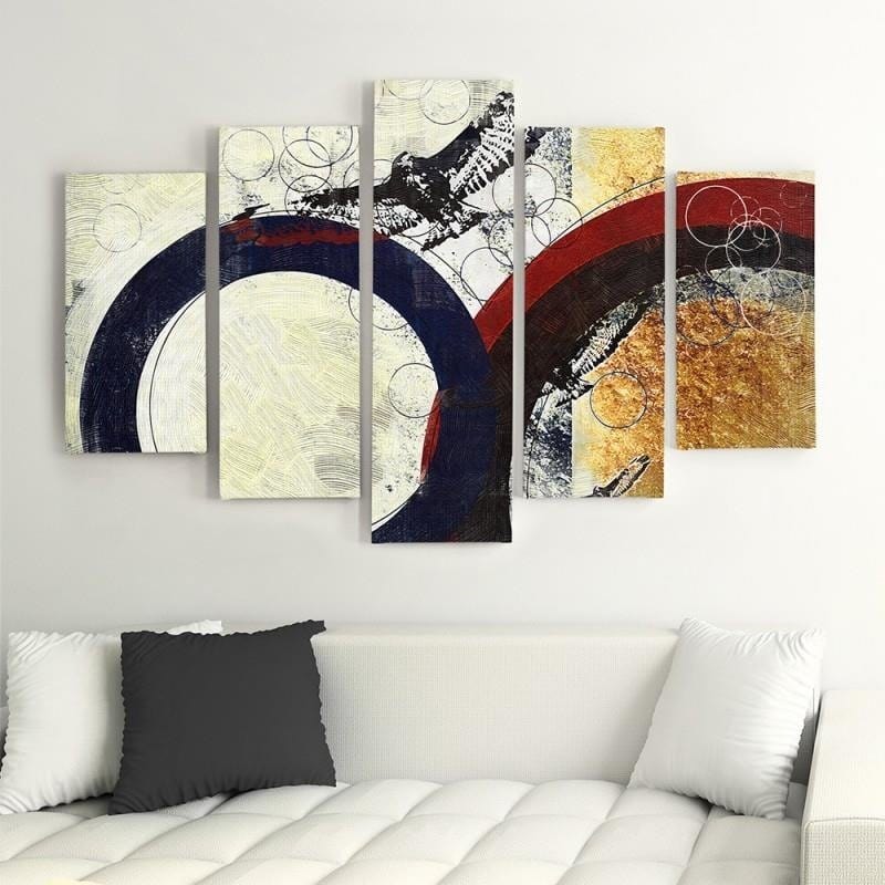 Kanva no 5 daļām - Type A, Abstract Wheels  Home Trends DECO