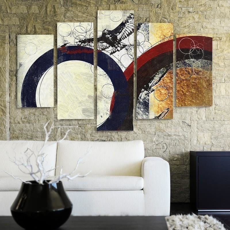 Kanva no 5 daļām - Type A, Abstract Wheels  Home Trends DECO