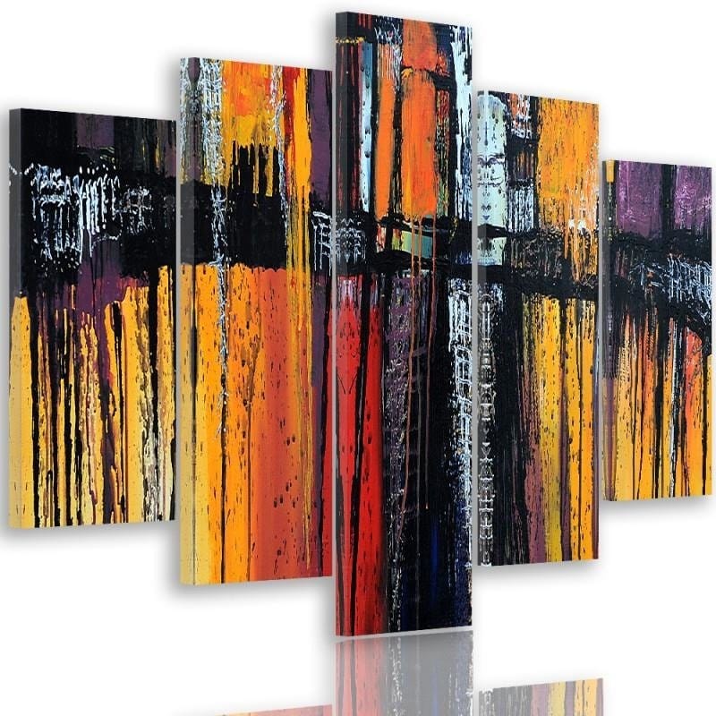 Kanva no 5 daļām - Type A, Abstraction 55 Home Trends DECO