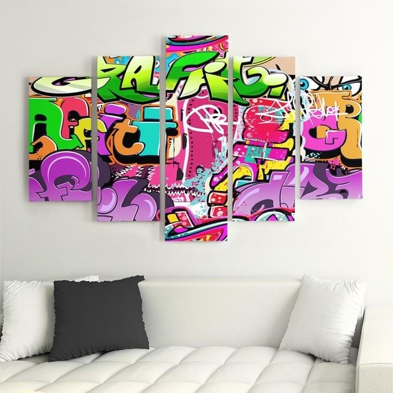 Kanva no 5 daļām - Type A, Abstraction Subtitles 3 Home Trends DECO