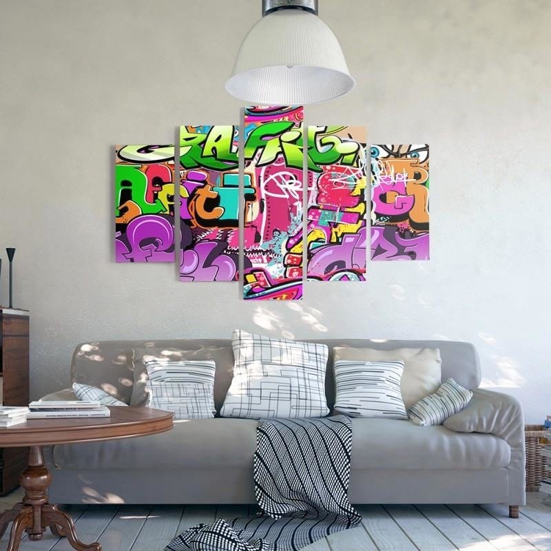 Kanva no 5 daļām - Type A, Abstraction Subtitles 3 Home Trends DECO