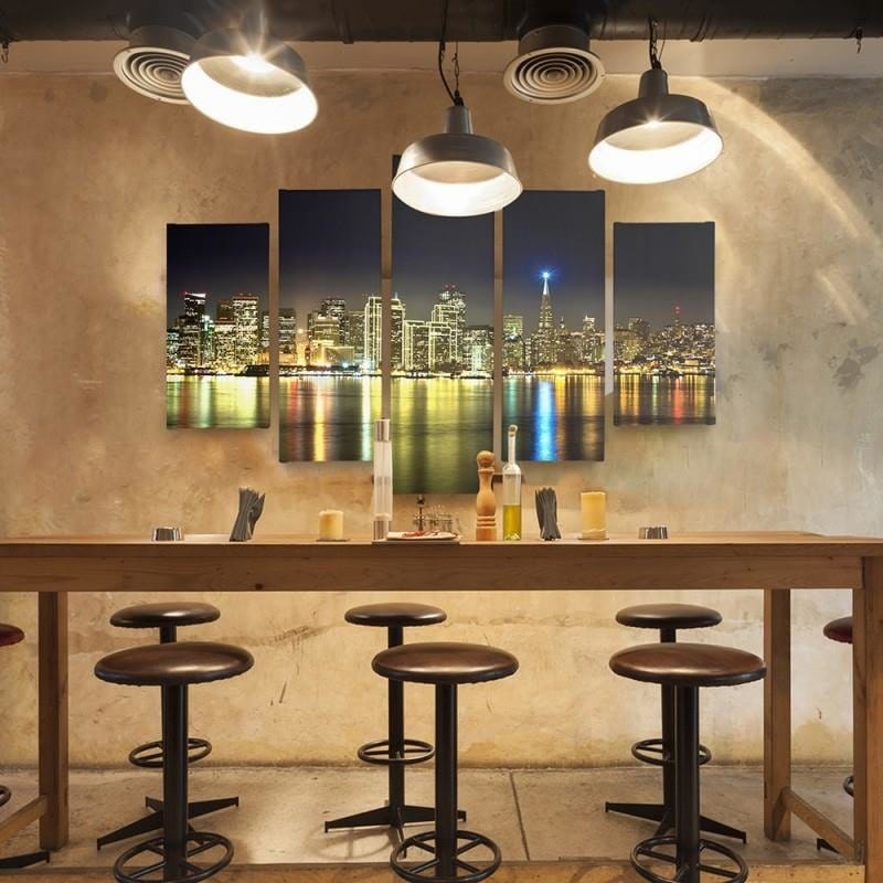 Kanva no 5 daļām - Type A, An Illuminated City  Home Trends DECO