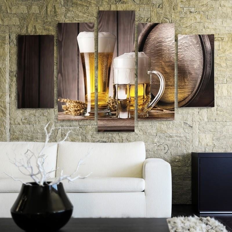 Kanva no 5 daļām - Type A, Beer Home Trends DECO