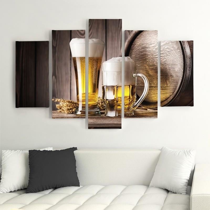 Kanva no 5 daļām - Type A, Beer Home Trends DECO
