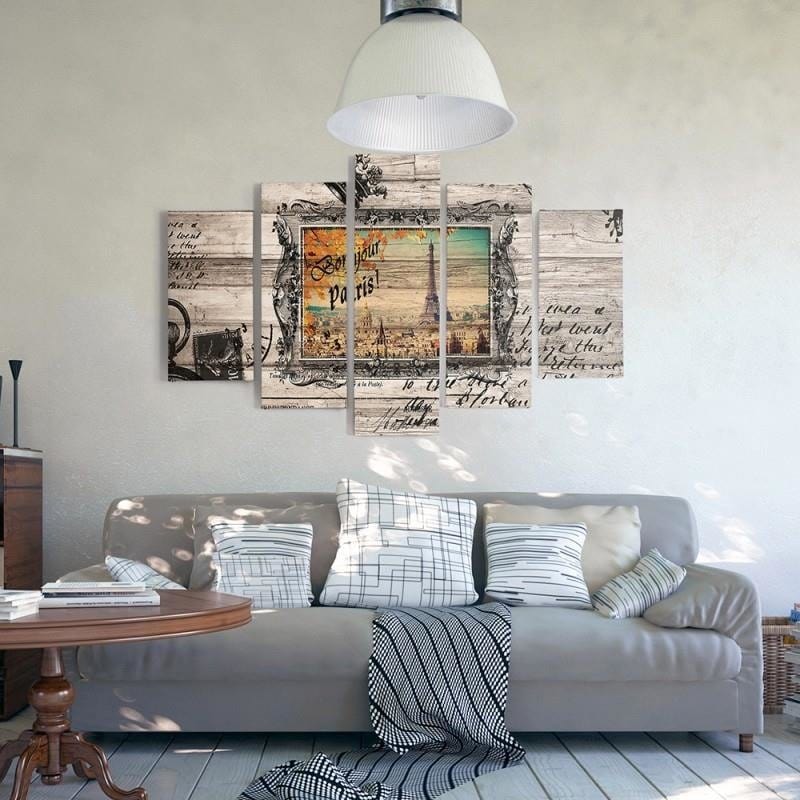 Kanva no 5 daļām - Type A, Bonjour Paris 2  Home Trends DECO