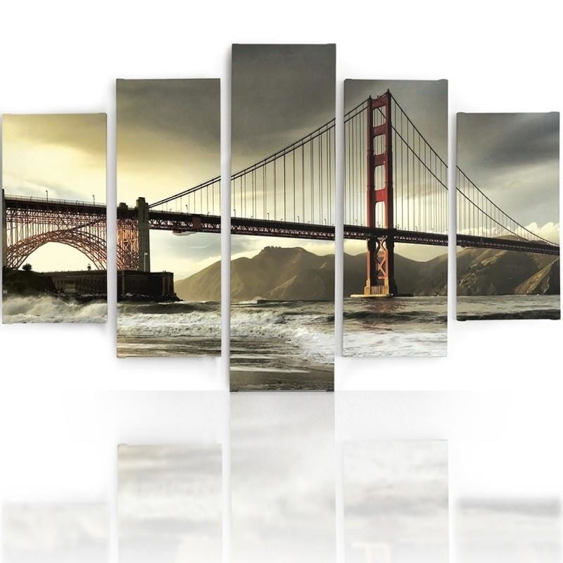 Kanva no 5 daļām - Type A, Bridge Across The River Home Trends DECO