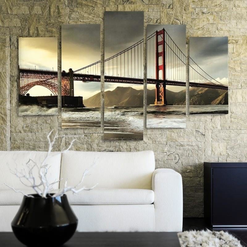 Kanva no 5 daļām - Type A, Bridge Across The River  Home Trends DECO