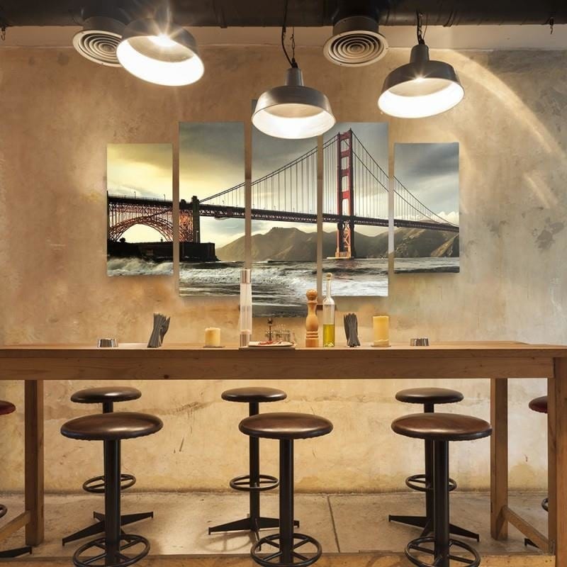 Kanva no 5 daļām - Type A, Bridge Across The River  Home Trends DECO