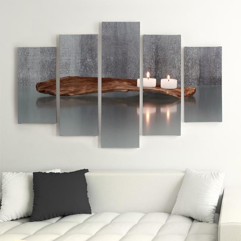 Kanva no 5 daļām - Type A, Candles Home Trends DECO