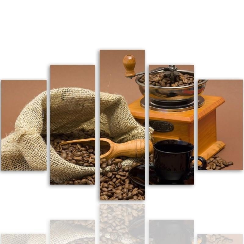Kanva no 5 daļām - Type A, Coffee Beans 2 Home Trends DECO