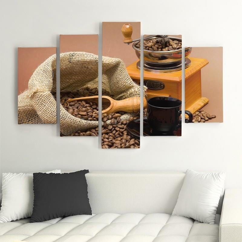 Kanva no 5 daļām - Type A, Coffee Beans 2 Home Trends DECO