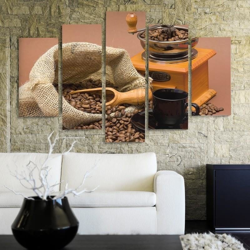 Kanva no 5 daļām - Type A, Coffee Beans 2 Home Trends DECO