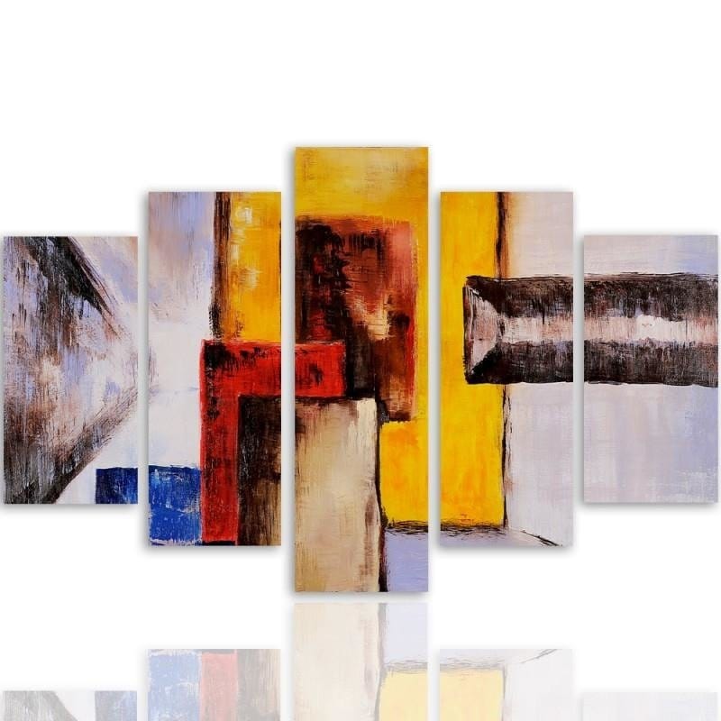 Kanva no 5 daļām - Type A, Figures - Abstraction Home Trends DECO