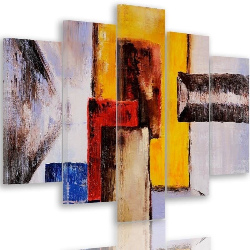 Kanva no 5 daļām - Type A, Figures - Abstraction Home Trends DECO
