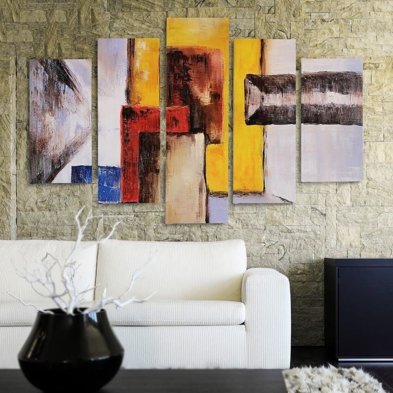 Kanva no 5 daļām - Type A, Figures - Abstraction  Home Trends DECO