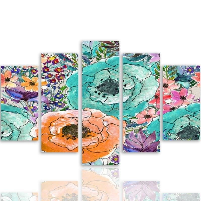 Kanva no 5 daļām - Type A, Floral Composition 2 Home Trends DECO