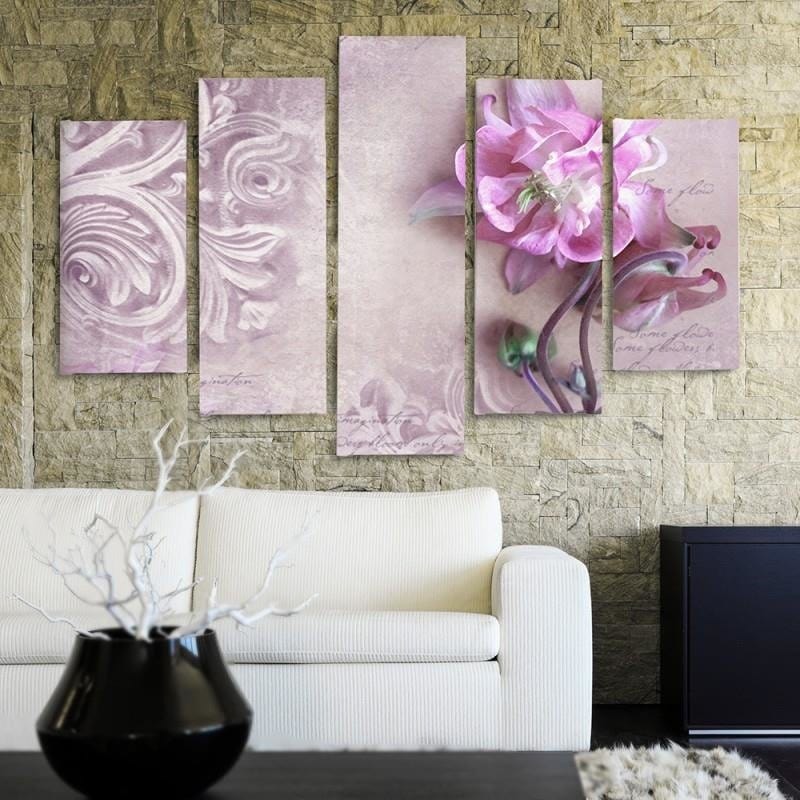 Kanva no 5 daļām - Type A, Flower Motif - Analogy Home Trends DECO