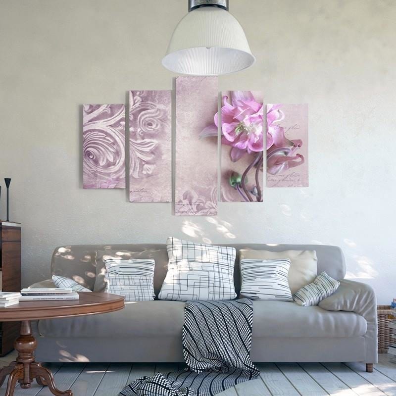 Kanva no 5 daļām - Type A, Flower Motif - Analogy Home Trends DECO