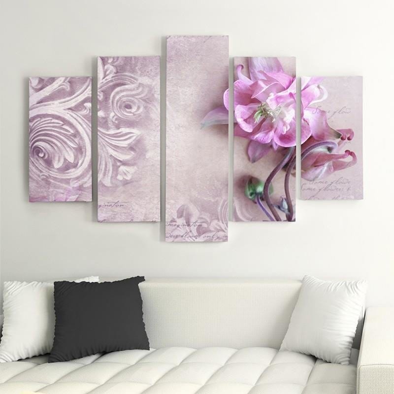 Kanva no 5 daļām - Type A, Flower Motif - Analogy Home Trends DECO