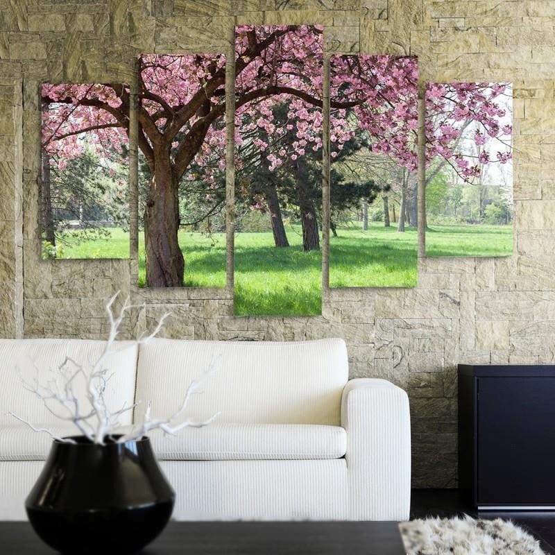 Kanva no 5 daļām - Type A, Flowering Tree Home Trends DECO
