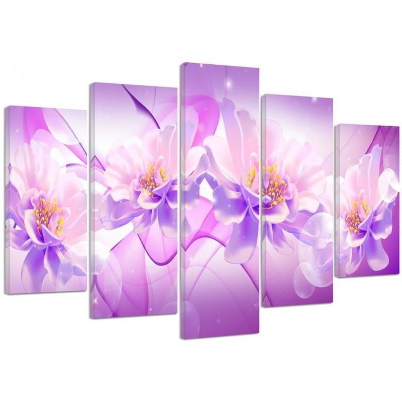 Kanva no 5 daļām - Type A, Flowers 2 - Graphics Home Trends DECO