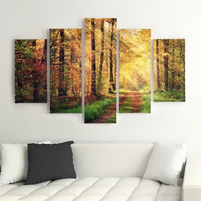 Kanva no 5 daļām - Type A, Forest Road Home Trends DECO