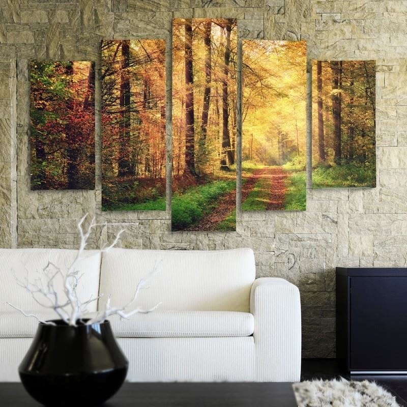 Kanva no 5 daļām - Type A, Forest Road Home Trends DECO
