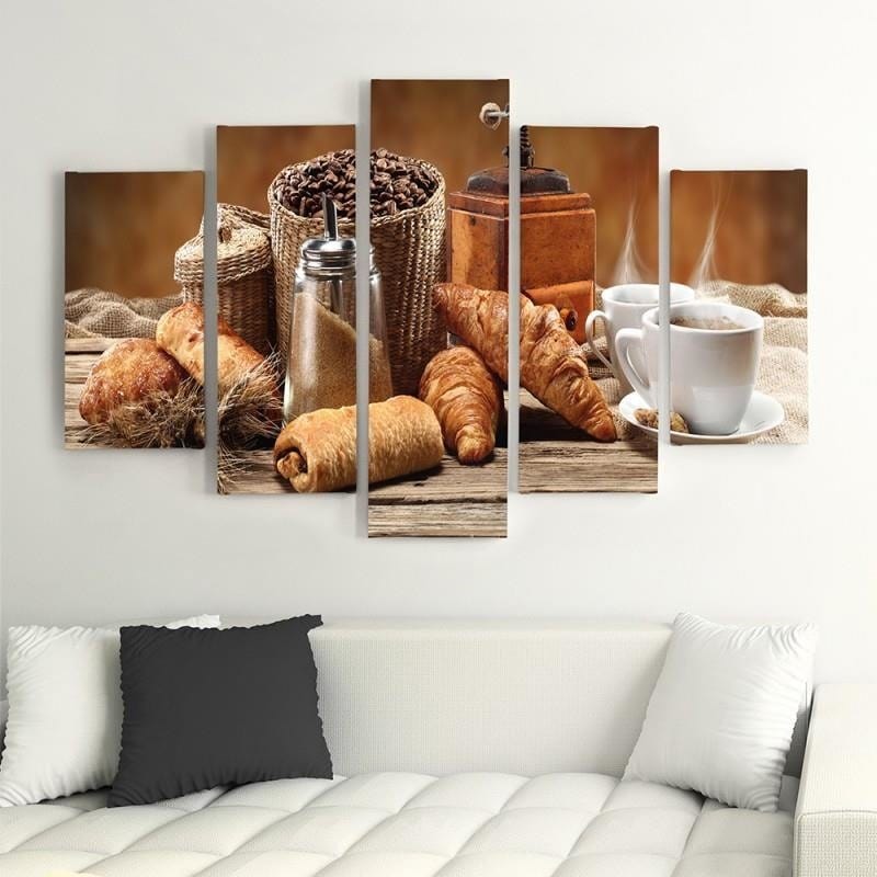 Kanva no 5 daļām - Type A, French Breakfast Home Trends DECO