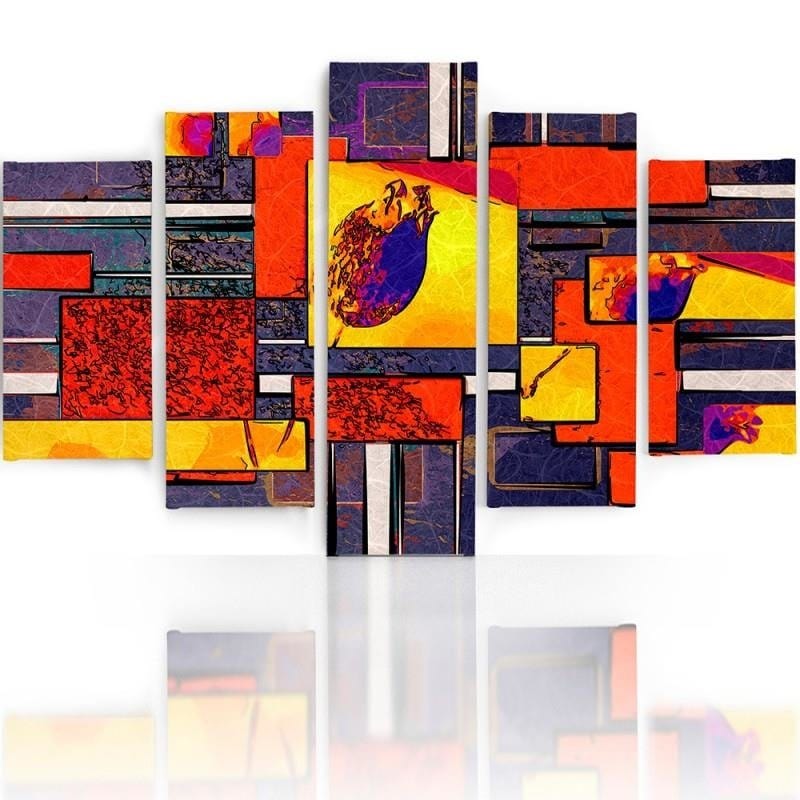 Kanva no 5 daļām - Type A, Geometric Abstraction 1 Home Trends DECO