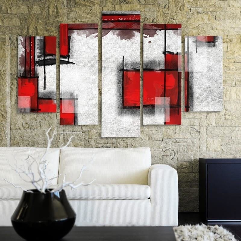 Kanva no 5 daļām - Type A, Geometric Abstraction 5  Home Trends DECO