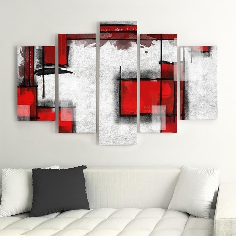 Kanva no 5 daļām - Type A, Geometric Abstraction 5  Home Trends DECO