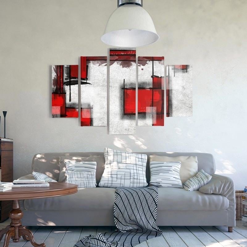 Kanva no 5 daļām - Type A, Geometric Abstraction 5  Home Trends DECO