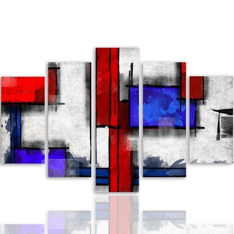 Kanva no 5 daļām - Type A, Geometric Abstraction 6 Home Trends DECO