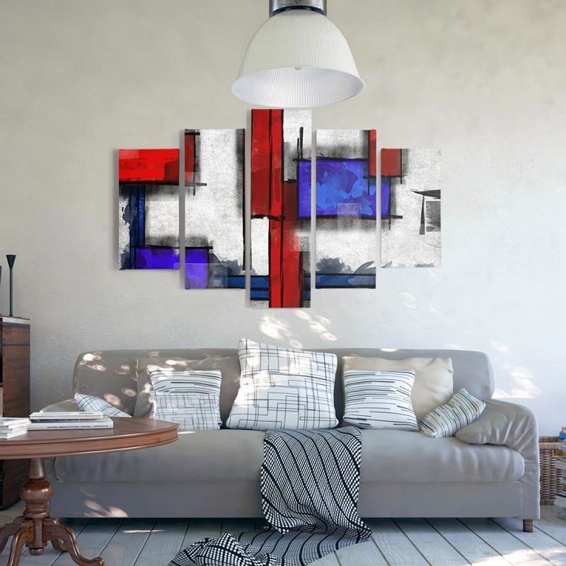 Kanva no 5 daļām - Type A, Geometric Abstraction 6  Home Trends DECO