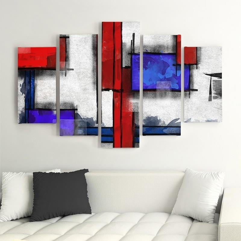 Kanva no 5 daļām - Type A, Geometric Abstraction 6  Home Trends DECO