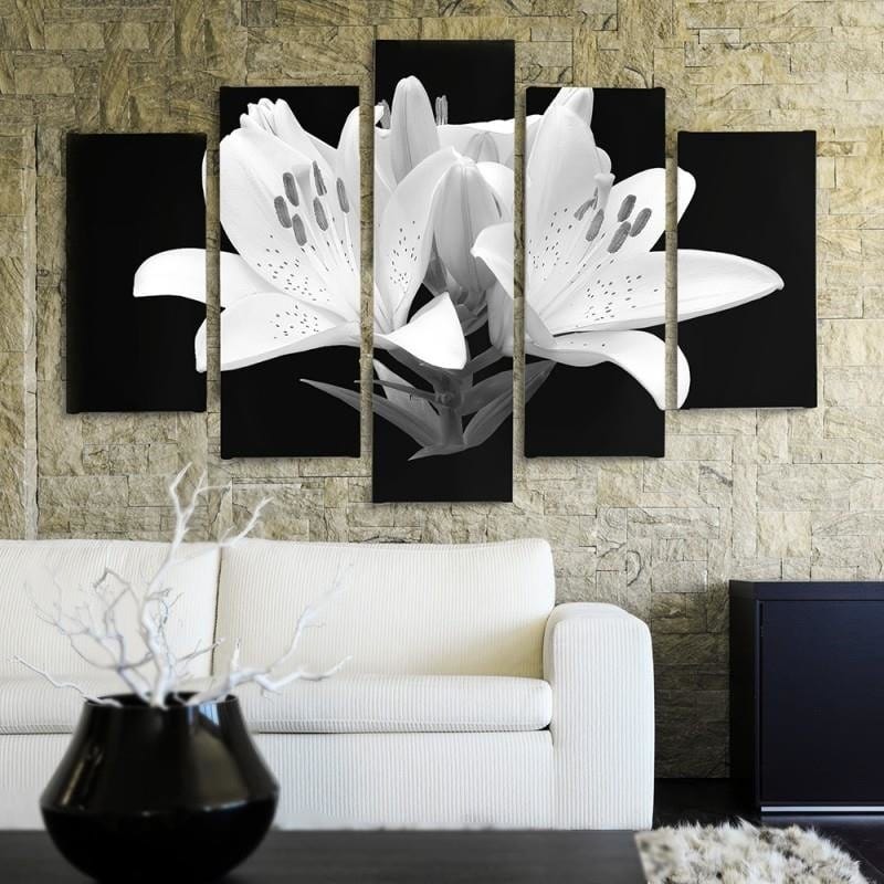 Kanva no 5 daļām - Type A, Glasses Flower Home Trends DECO