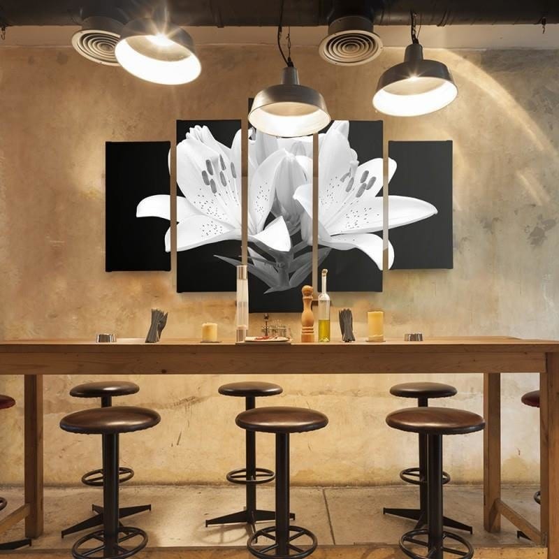 Kanva no 5 daļām - Type A, Glasses Flower Home Trends DECO