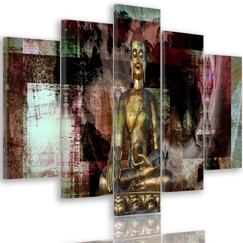 Kanva no 5 daļām - Type A, Golden Buddha 3 Home Trends DECO