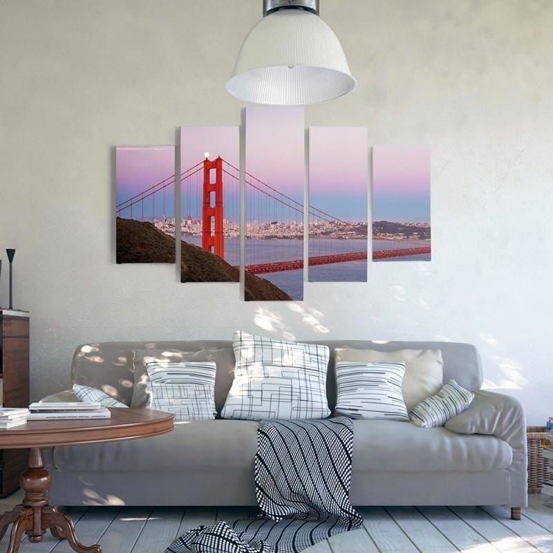 Kanva no 5 daļām - Type A, Golden Gate Bridge 3  Home Trends DECO